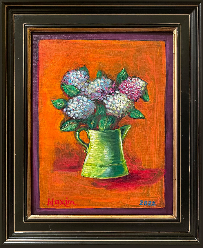 “Hortensia”, acrylic on canvas, by Bishop Maxim, 2022