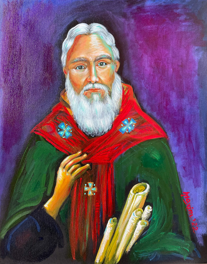 "Kallistos Ware", acrylic on canvas, by Bishop Maxim, 2022