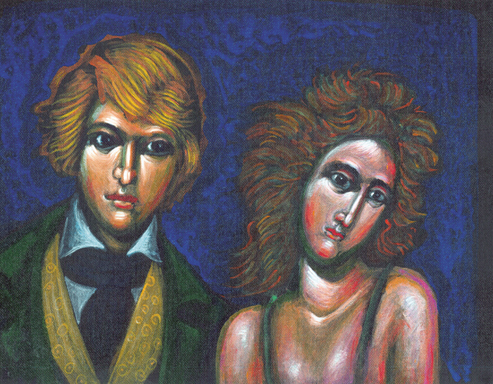Alexei & Polina, acrylic on canvas, by Bishop Maxim, 2021