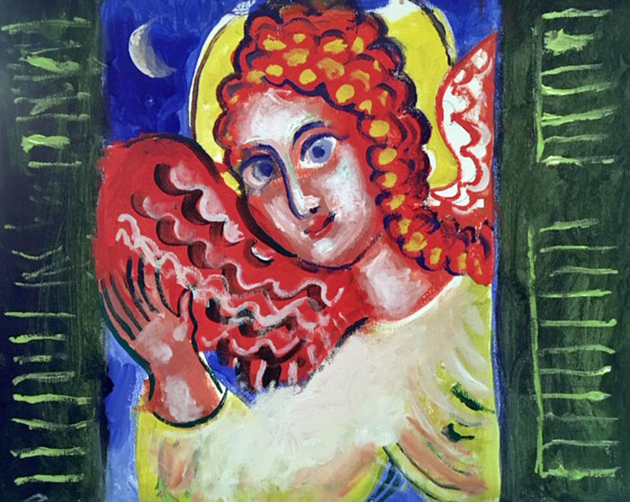 Angel of Victory, acrylic on canvas, Stamatis Skliris, 017