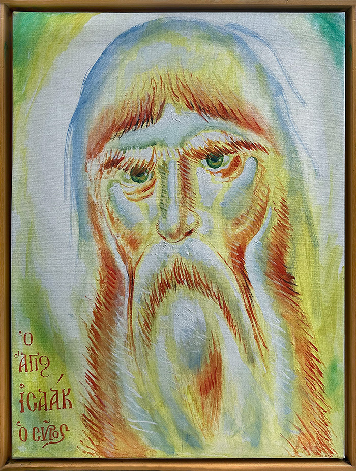 "Abba Isaak the Syrian", acrylic on canvas, Stamatis Skliris, 2006