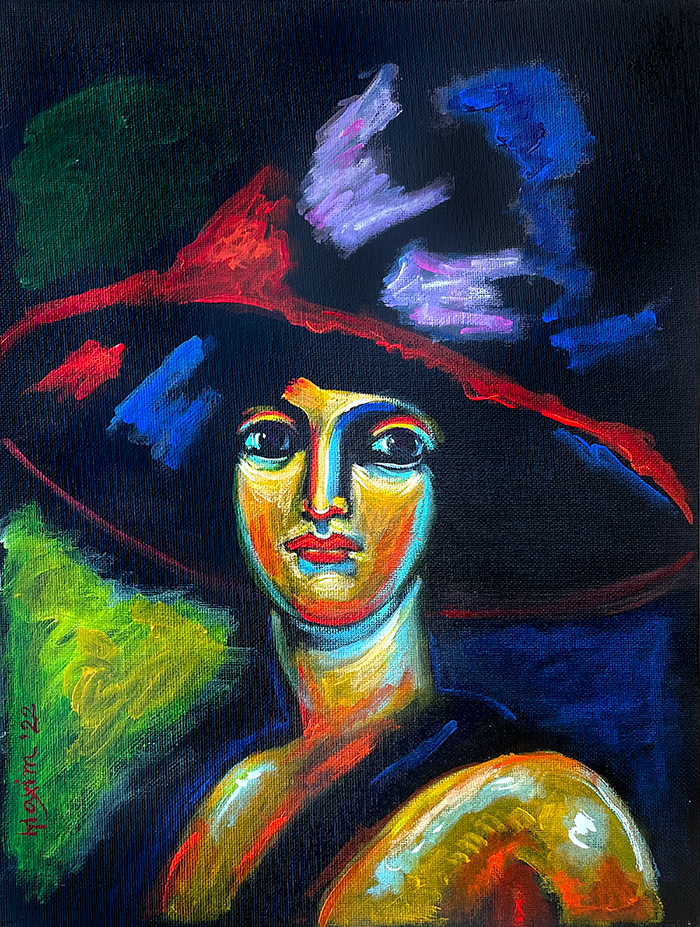 “Netochka Nezvanova 2", acrylic on canvas, by Bishop Maxim, 2022