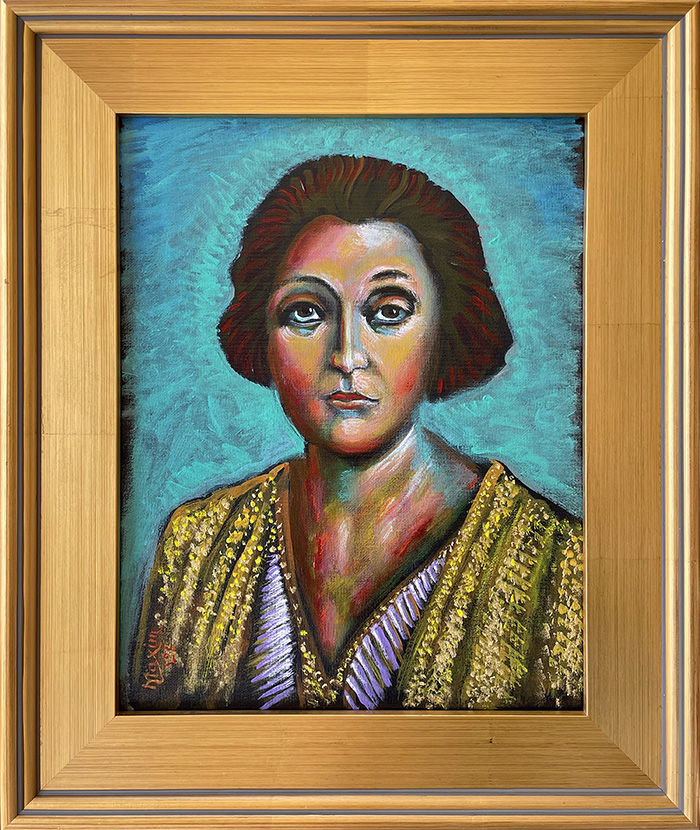 "Isidora Sekulic", acrylic on canvas, by Bishop Maxim, 2022