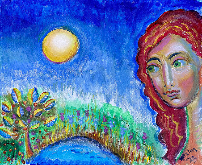 "Theodora", acrylic on canvas, Bishop Maxim, 2023