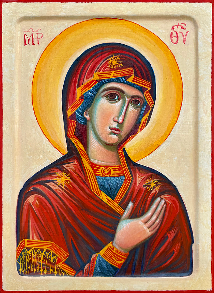 “Mother of God”, acrylic on canvas, 2023, Rada Vasiljevic