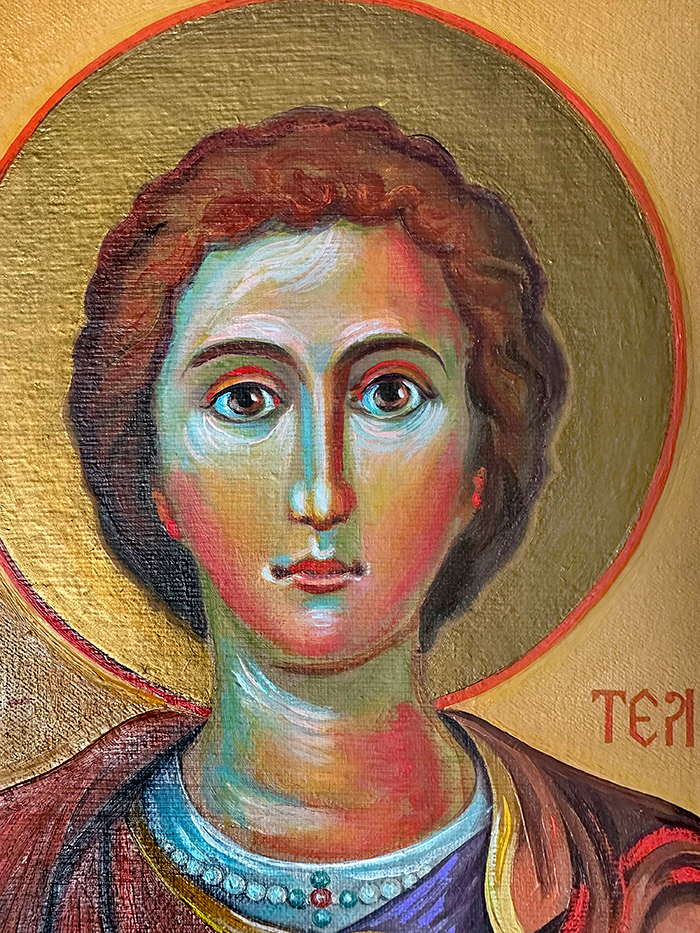 "St. Panteleimon", acrylic on canvas, Bishop Maxim, 2022