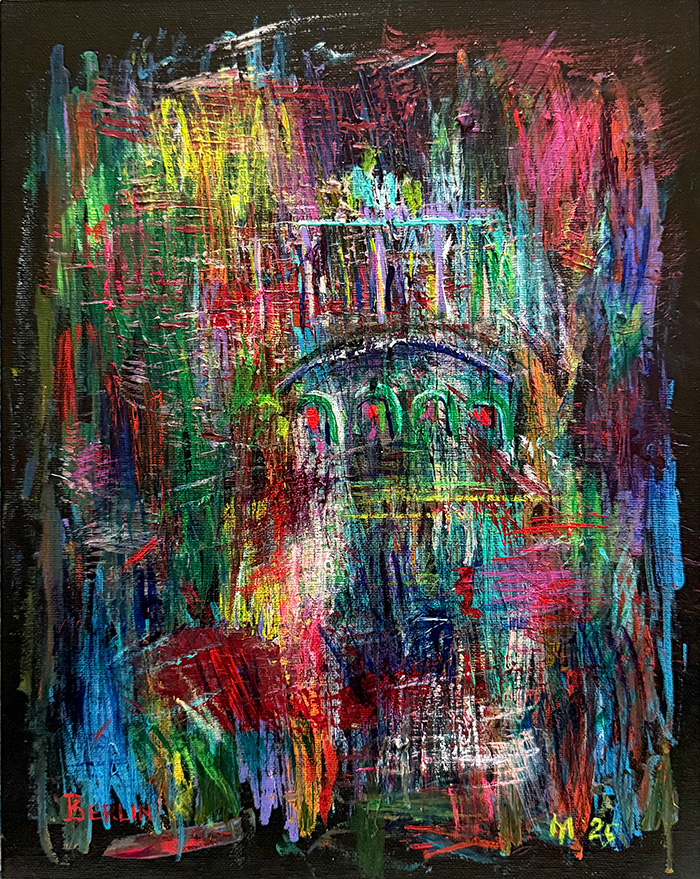 "Berlin 2", acrylic on canvas board, Bishop Maxim, 2025