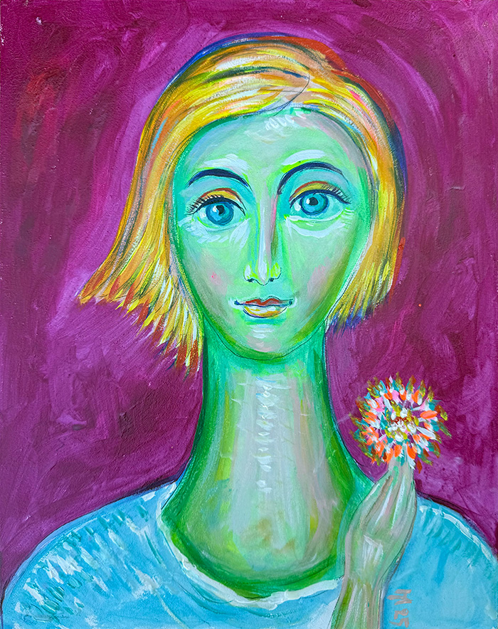 "Emily’s Return", acrylic on canvas, Bishop Maxim, 2025