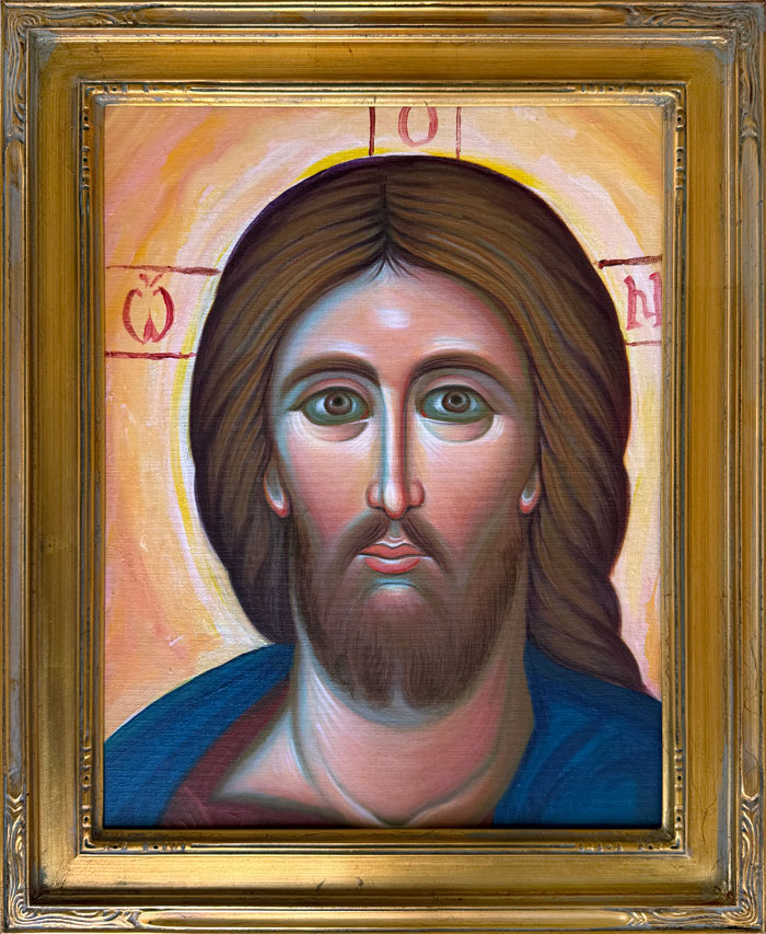 "Christ the Savior", acrylic on canvas panel, 11x14 inches, Radmila Vasiljević and Bishop Maxim, 2026