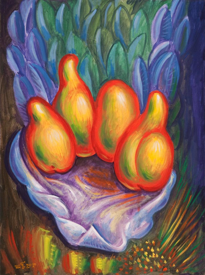 “Fruits of the Fire”, acrylic on canvas 2010, 50x70 Π133 - Φρούτα της φωτιάς, 2010, ακρυλικό σε μουσαμά, 50*70